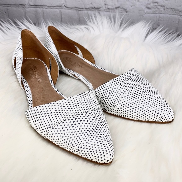Madewell Shoes - Madewell Eyelet Leather Polka Dot D’Orsay Flats